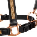 20810006 Leather halter EQ.QUEEN SmallDiamonds black-rosegold side3.jpg