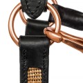 20810006 Leather halter EQ.QUEEN SmallDiamonds black-rosegold hardware.jpg